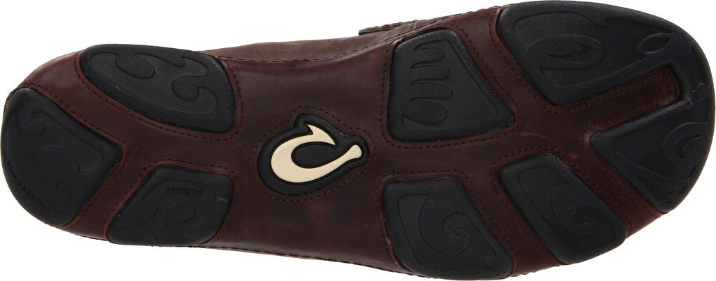 OluKai Moloa Men’s Size 9 Dark Wood/Dark Java Leather Slip-On Loafers.