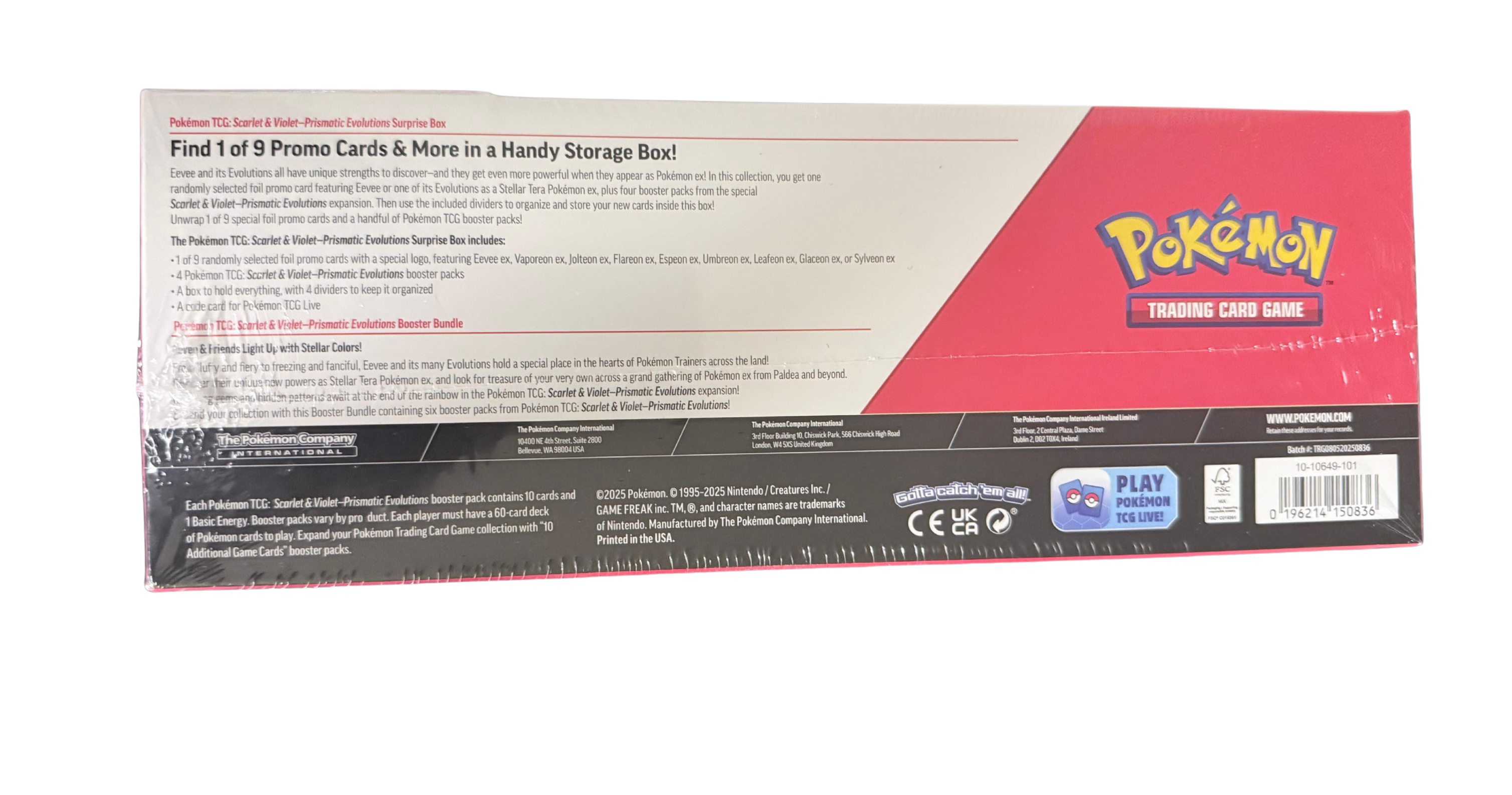 Pokémon Scarlet & Violet Prismatic Evolutions Surprise Box – Sealed Booster Bundle (6 Packs)