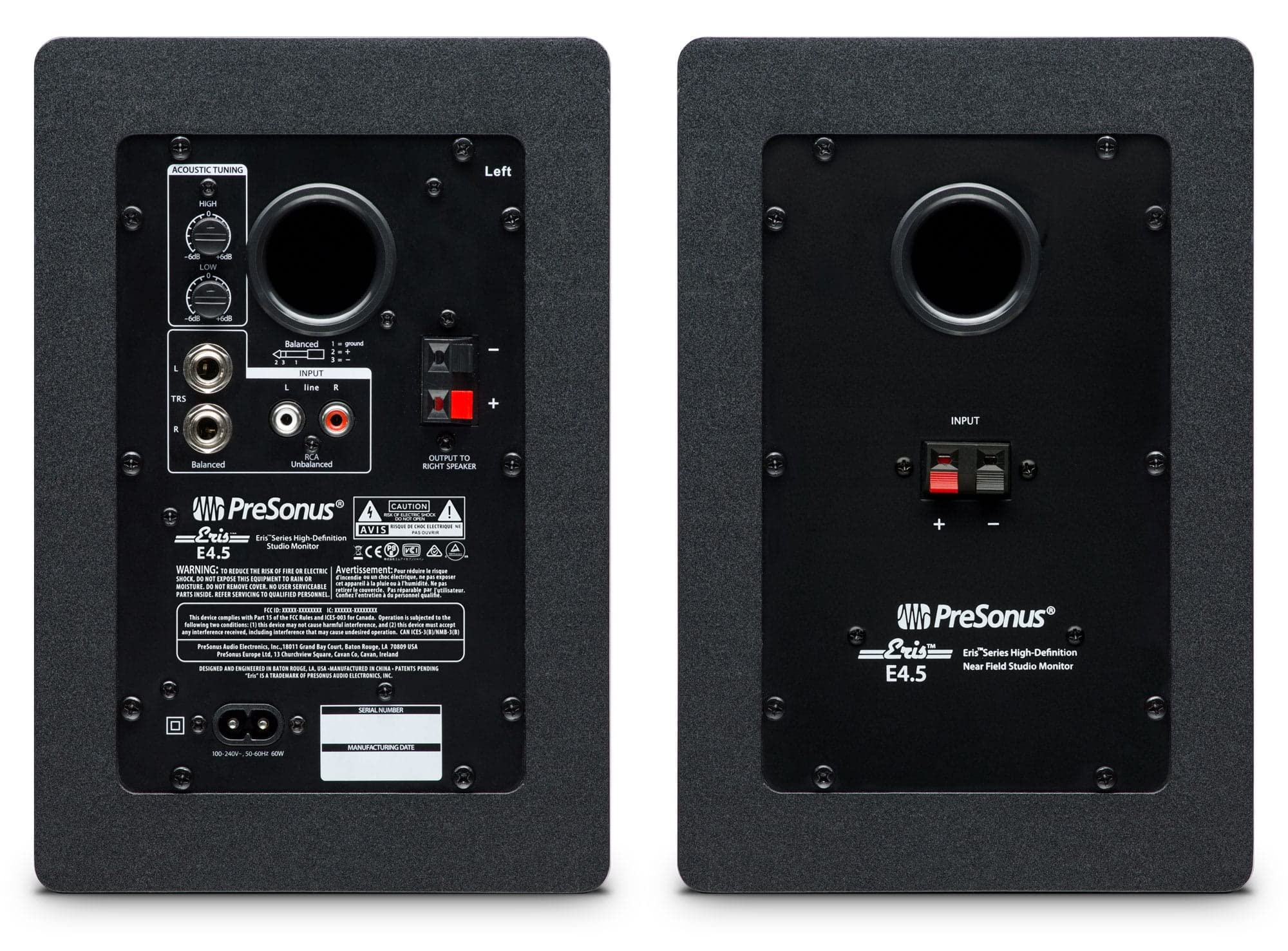 PreSonus Eris E4.5 Powered Studio Monitors – 4.5” Active Media Reference Speakers (Pair)